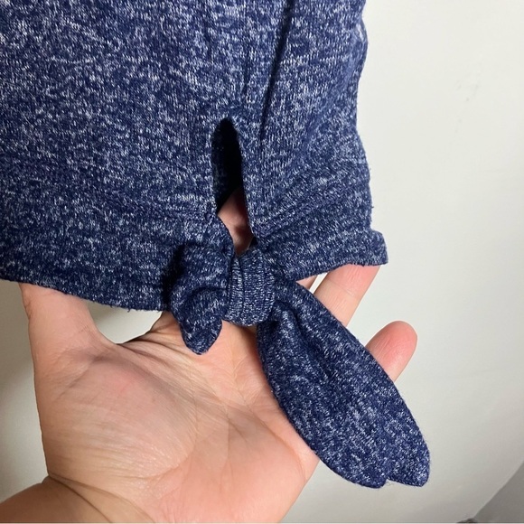 J. By J. Crew navy blue long sleeve top side knot size medium - Picture 3 of 5